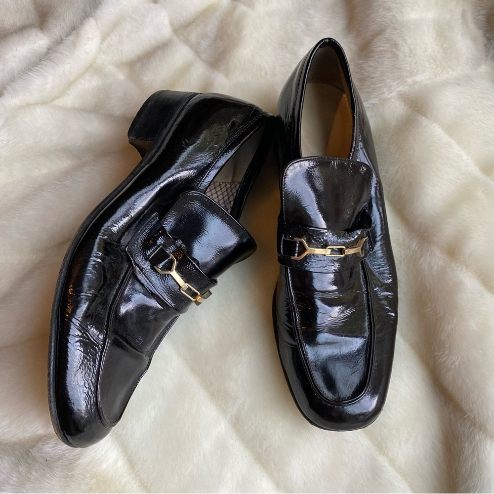 Patent leather vintage mens loafer size 8.5
